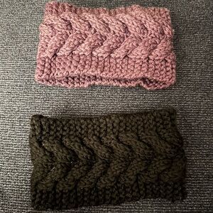Pair Ear or Neck Warmers Winter Headbands NEW Smoke Free Home